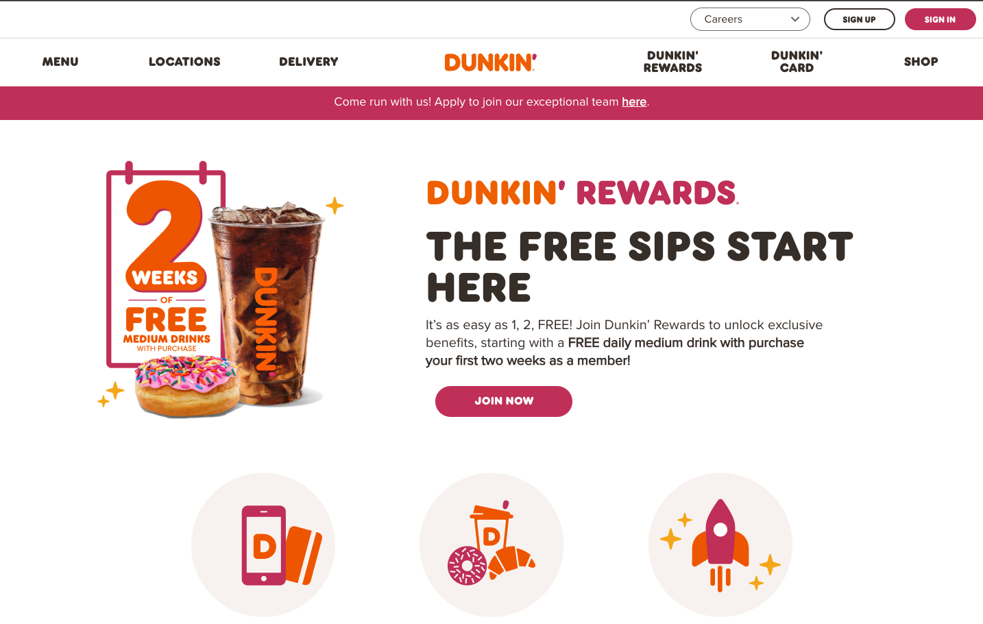 Dunkin mobile version